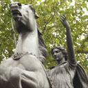 Boadicea-Statue, Königin der Iceni, von Thomas Thornycroft, Westminster Bridge, London. Photo: Graham Turner